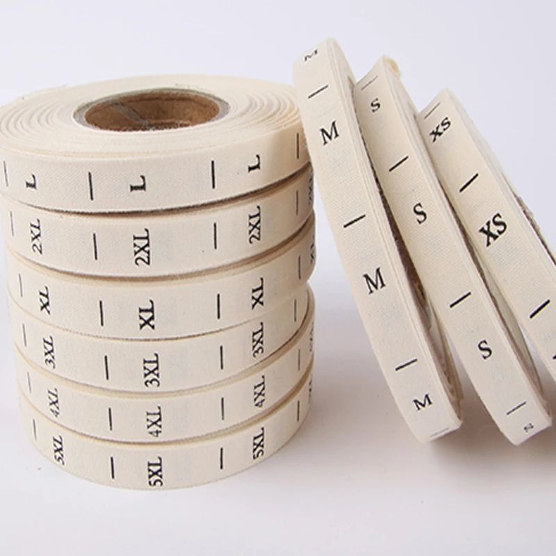 Бесплатная доставка 100% ярлыки размеров из мягкого хлопка для одежды без вреда