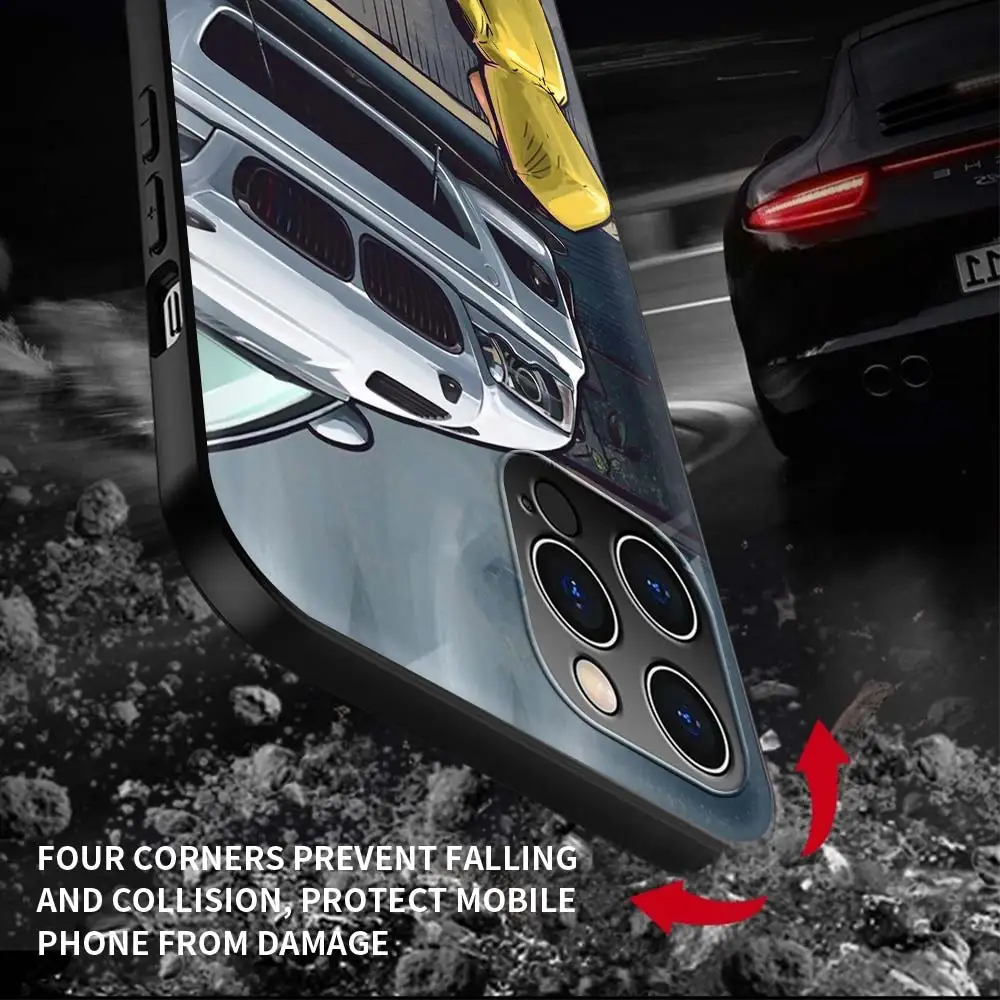 

Boy See Sports Car Love Phone Case For iPhone 11 Pro XS XR X Cover For iPhone 12 Pro Max 7 8 Plus SE 2020 Black Shell Coque