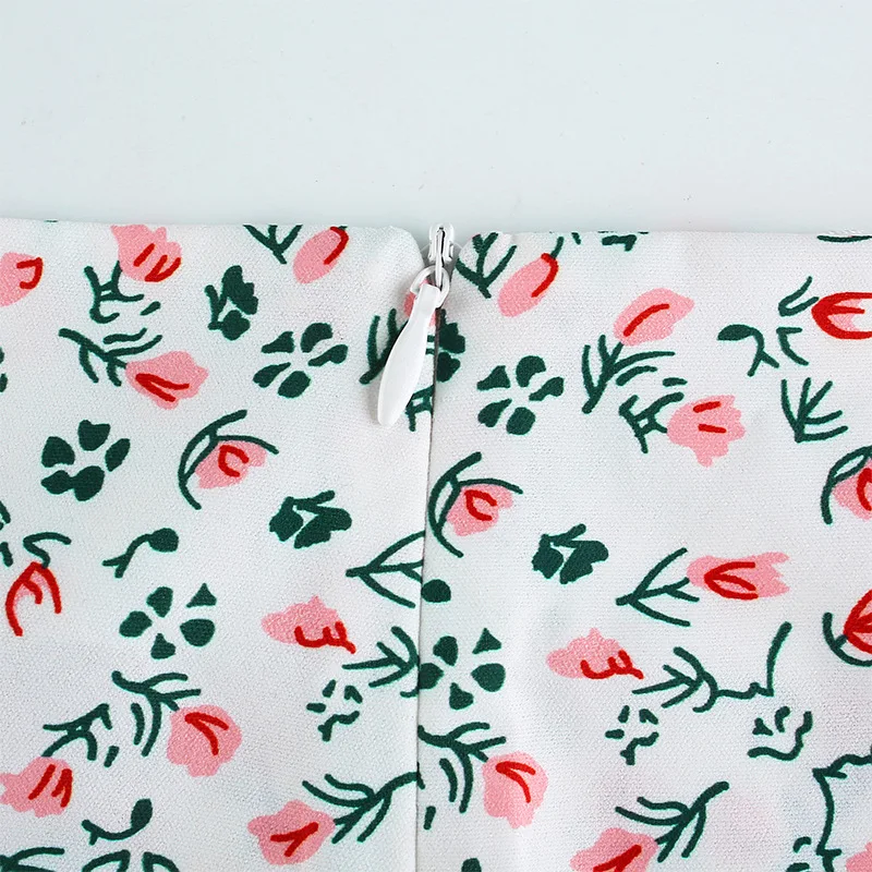 

Summer Fashion Split asymmetric floral print skirt Women Sexy high waist slim A-line skirts Woman Mini Skirts Womens