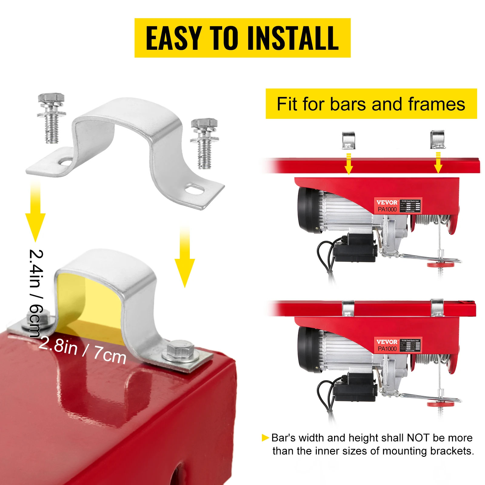 Электрический подъемник VEVOR подъемный кран с проволочным кабелем 200-1000 кг