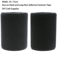 1meter sew on hook and loop 10cm 15cm non adhesive back nylon strip fabric fastener non adhesive interlocking tape for diy craft
