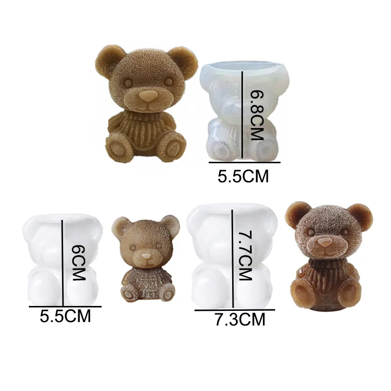 Силиконовая форма в форме медведя для льда конфеты теста кофе молока чая помадки