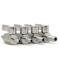 7mm 8mm 10mm 12mm hose barb mini sanitary ball valve homemade beer sus 304 stainless steel with blue handle
