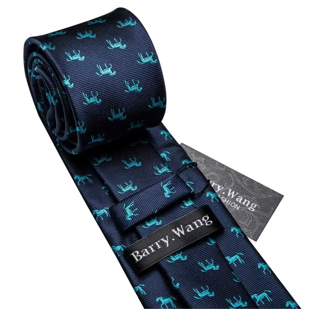 

Mode male blue skull 8.5cm silk handkerchief ties for business man