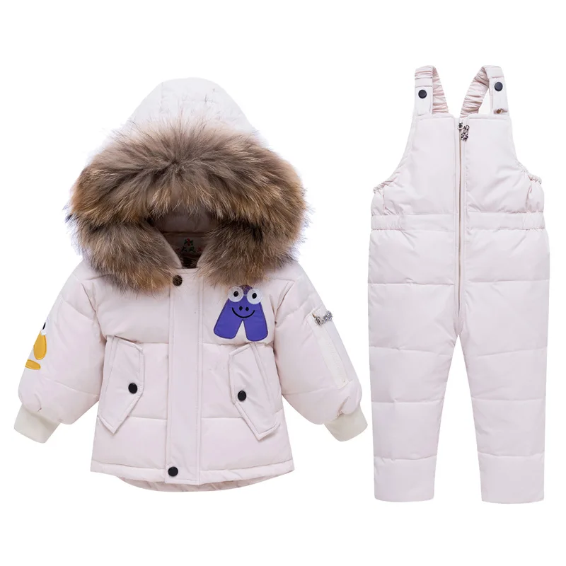  30 градусов детская зимняя куртка утепленный зимний комбинезон с рисунком для