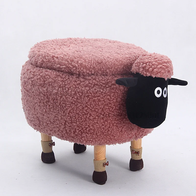 

Modern Simple Children's Cartoon Stool Lamb Dressing Stool Creative Shoe Changing Stools Home Sofa Chair Furniture Decoration