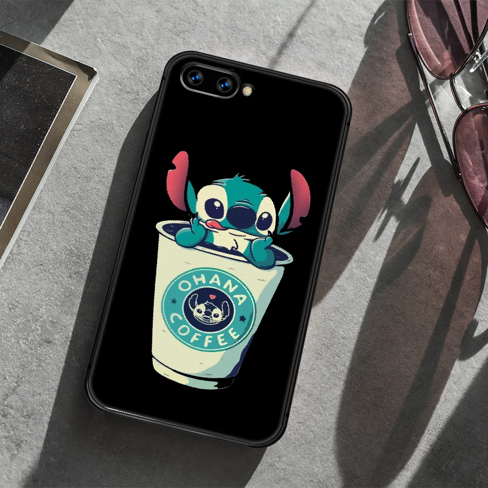 

Cartoon cute Stitch Phone Case Cover Hull For HUAWEI honor 7a 8 8s 8a 8x 9 9x 10 20 i Lite Pro black Hoesjes Painting Funda