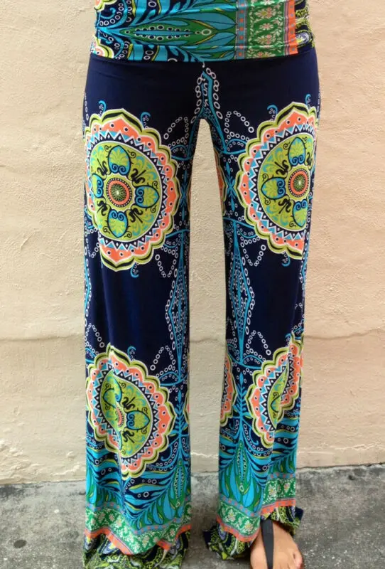 Женские шаровары-шаровары с широкими штанинами повседневные брюки-Палаццо