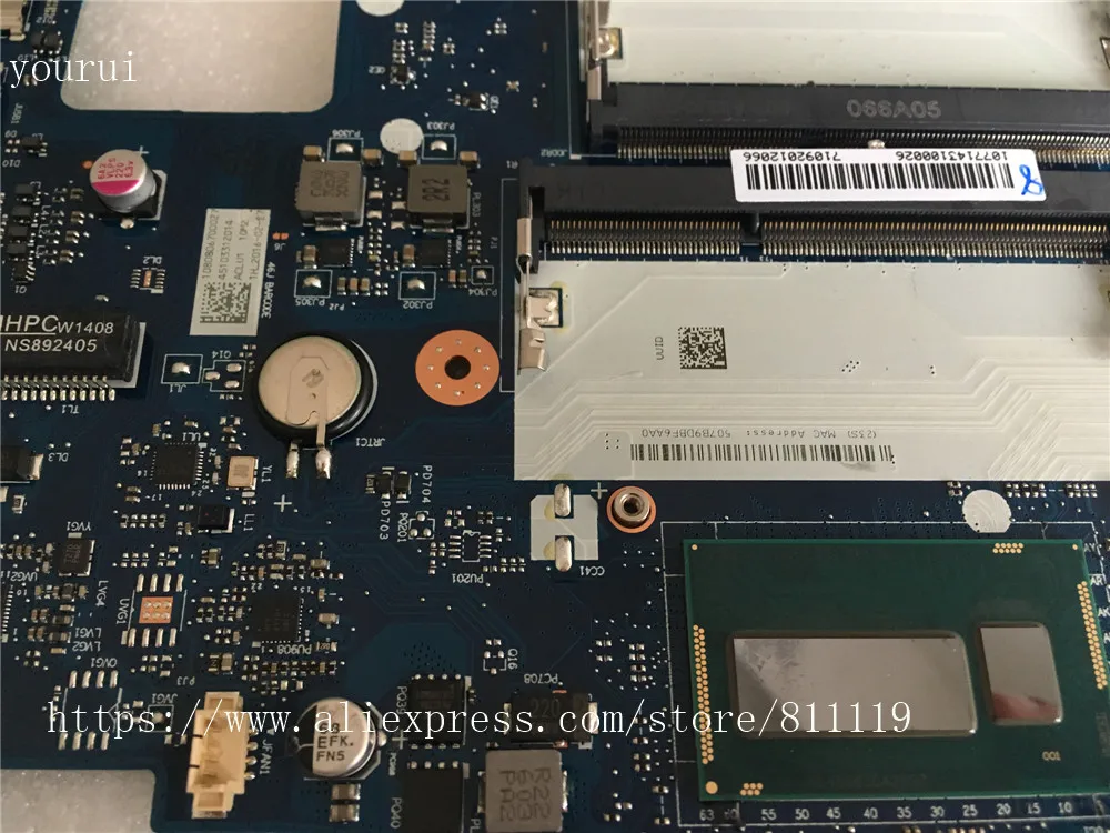 

yourui For Lenovo G50-70 Z50-70 Laptopmotherboard ACLU1/ACLU2 NM-A271 with i5-4210u CPU Tested