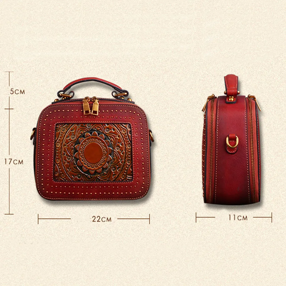 

Luxury Handbags Women Bags Designer Cow Leather Crossbody Shoulder Bags For Women 2020 Vintage Rivet Messenger Bags Female Tote