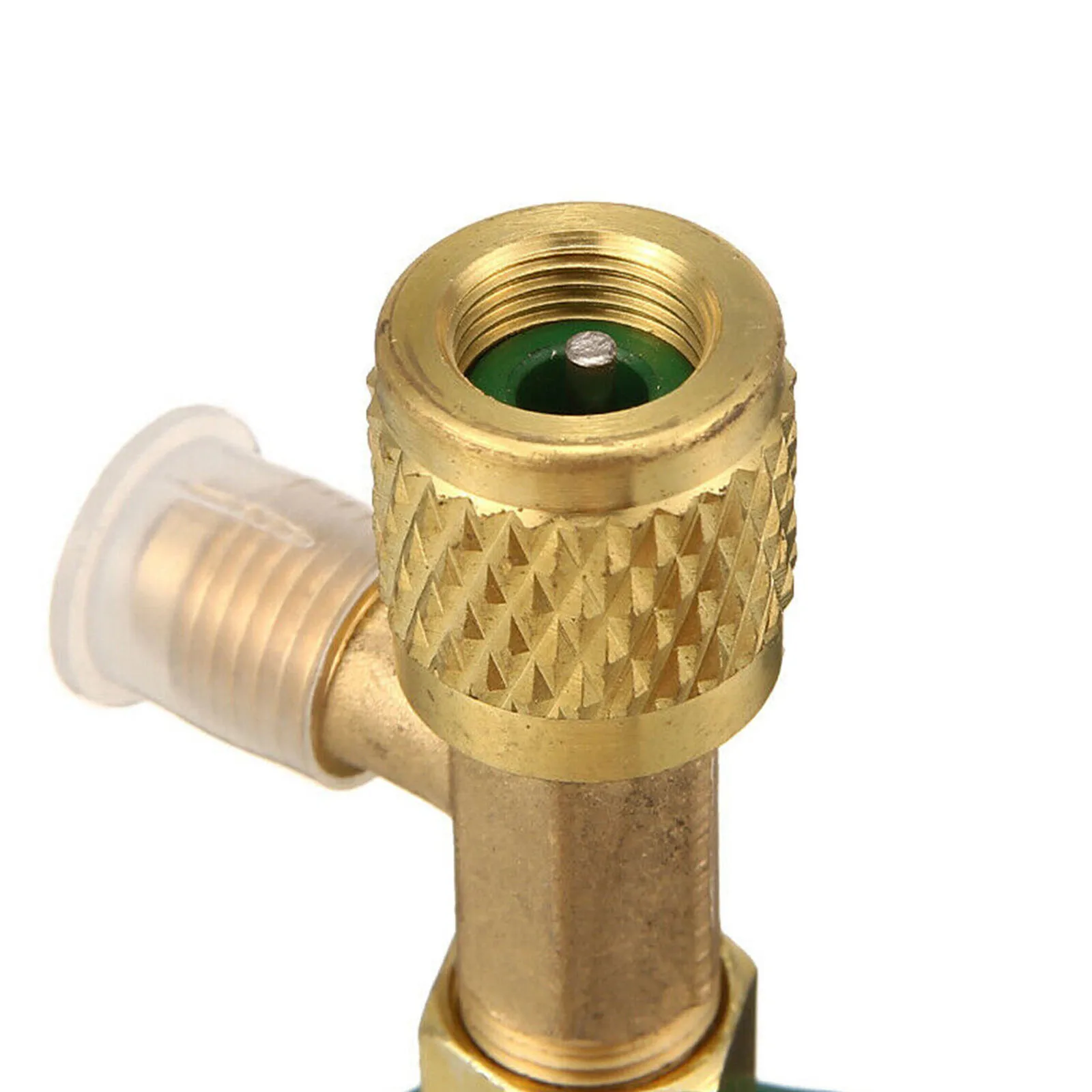 

R12 A/C Can Tap Valve Connector Green & Gold Refrigerant Bottle Opener