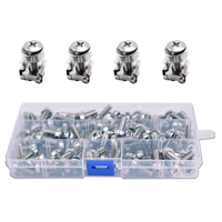 50 sets m6 square hole hardware cage nutsmounting screws washers for server rack and cabinetm6 x 20mmscrewwashercage nut