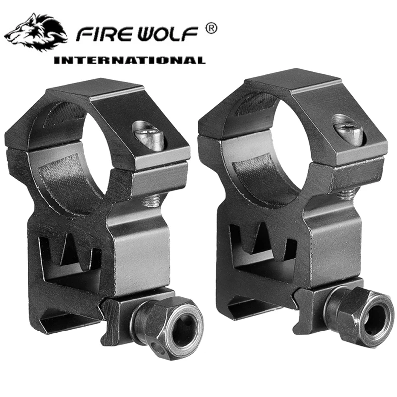 

2pcs 25.4 mm 1" High Profile Scopes Rings Fit Weaver style Picatinny 20mm Dovetail Rail Mount For Rifle Scope