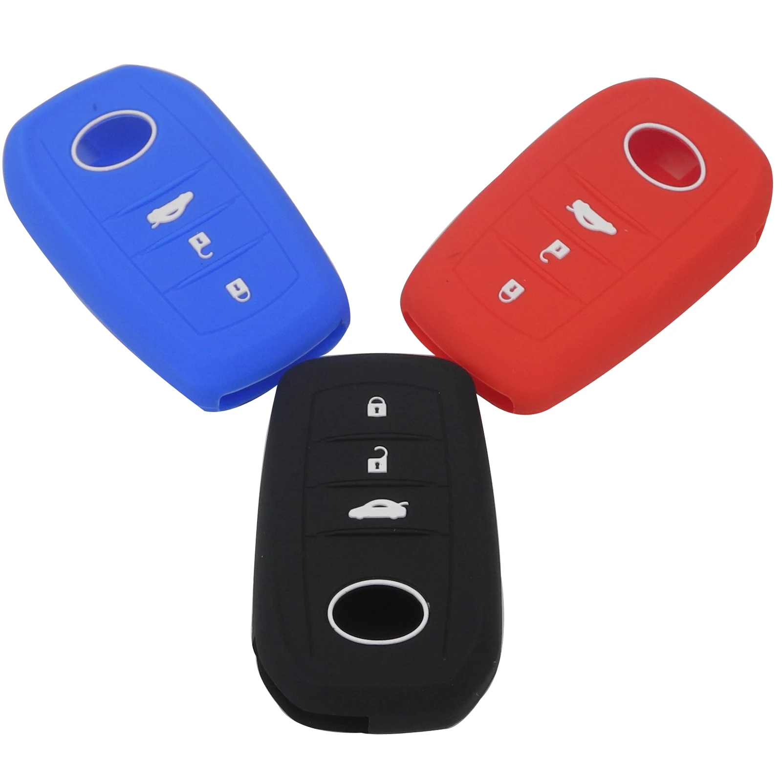 

3 Buttons Remote Car Key Case Silicone Cover Fob For Toyota Highlander Land Cruiser Riez RAV4 Camry Prado Auto