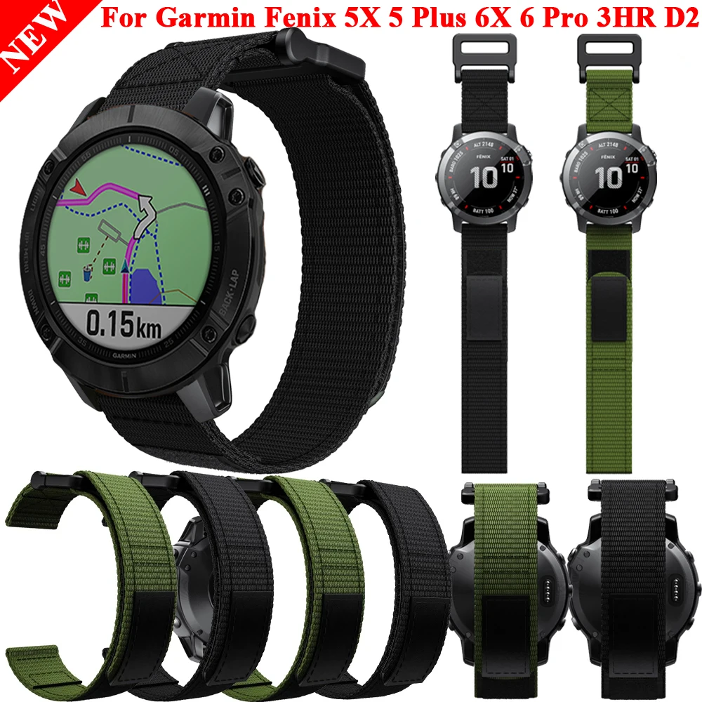 

22 26mm Sport UltraFit Nylon Loop Watchband Straps for Garmin Fenix 5X 5 Plus 6X 6 Pro 935 945 3 3HR Easyfit Wrist Band Correa
