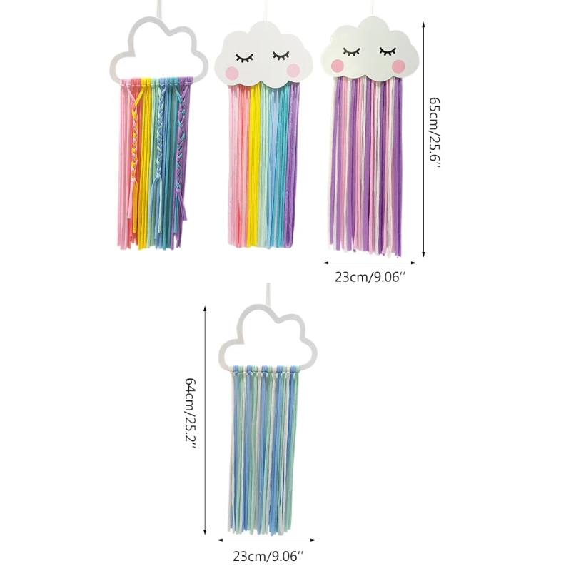Smiley Cloud Радужная подвеска в форме арки макраме искусство настенный Декор для дома
