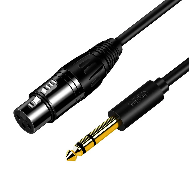 

Female XLR to 1/4 (6.35mm) Stereo Microphone Cable Jack Gold Plated 1.5/3/5M Adapter for Guitar Mixer Speaker Patch Panel