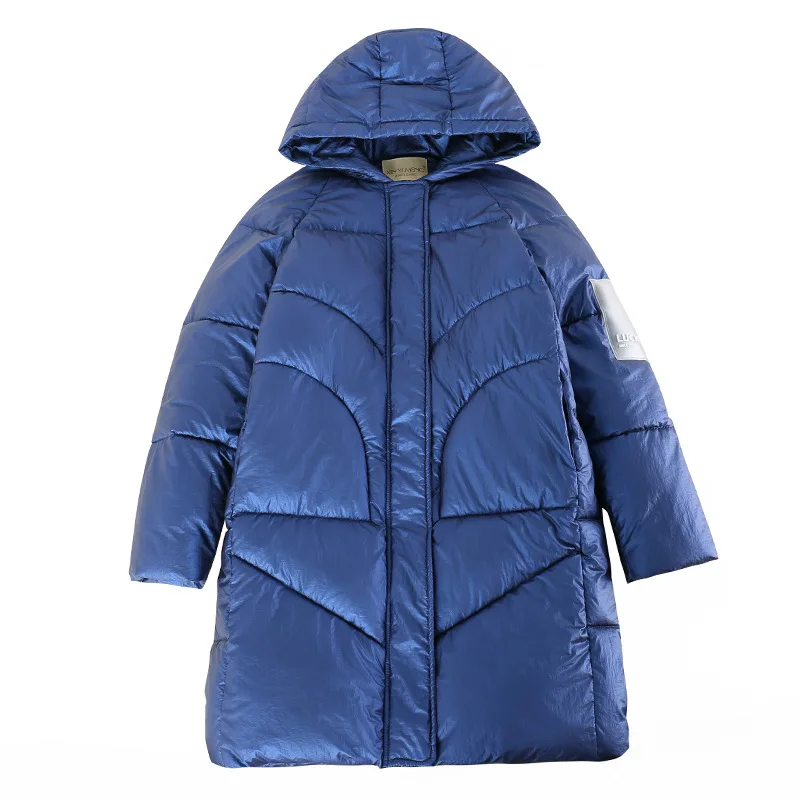 Clothing for Coats and Jackets Women Glossy Long No Wash The New Cotton Korean Version Loose