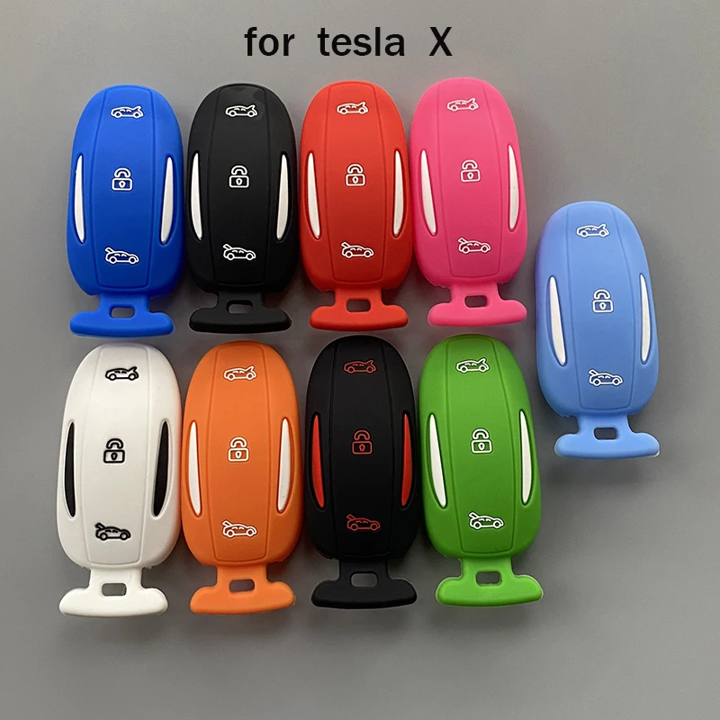 Силиконовый резиновый чехол для автомобильного ключа Tesla Model 3 S X Y дистанционного