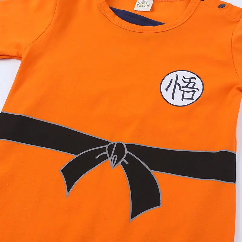 

Baby Clothes One-piece Summer Rompers Newborn Baby Cotton Clothing Infant Toddler Costumes 2021 New Kid Son Goku Cosplay Trottie