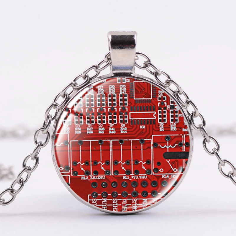 Азиатских монтажная плата кулон ожерелье Geek электронная печатная бортовой
