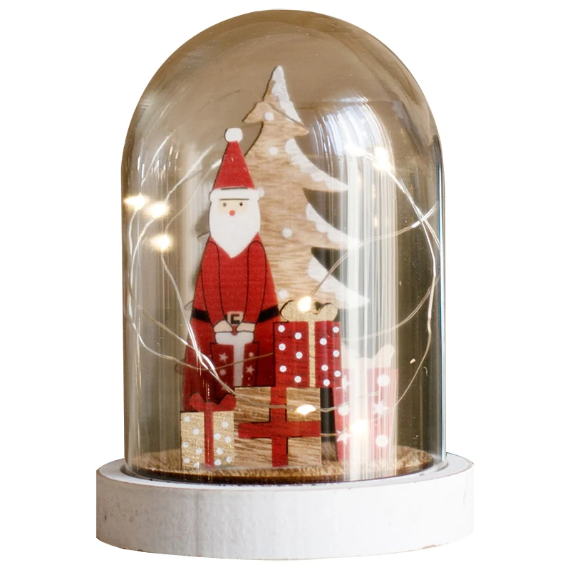 Рождественский Снежный шар ночник декоративные украшения стеклянная крышка освещение олень