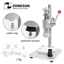 ZONESUN Manual Crimping Machine Perfume Crimper Capper Metal Collar Cap Press Capping Machine Spray Crimper