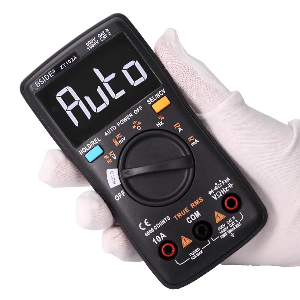 Цифровой мультиметр BSIDE ZT102A EBTN ЖК-дисплей измеритель напряжения тока температуры