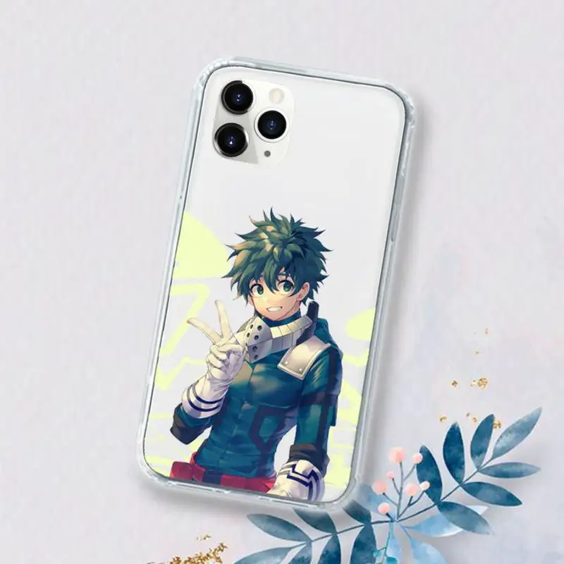 

Anime My Hero Academia deku bakugou Boku Phone Case Transparent for iPhone 11 12 mini pro XS MAX 8 7 6 6S Plus X 5S SE 2020 XR