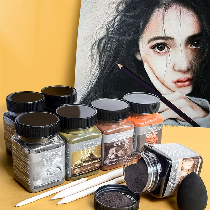 

Painting Toner Water-soluble Graphite Carbon Powder 7 Colors Optional Fine Art Special Toner Sketch Artist Painting Art Supplies