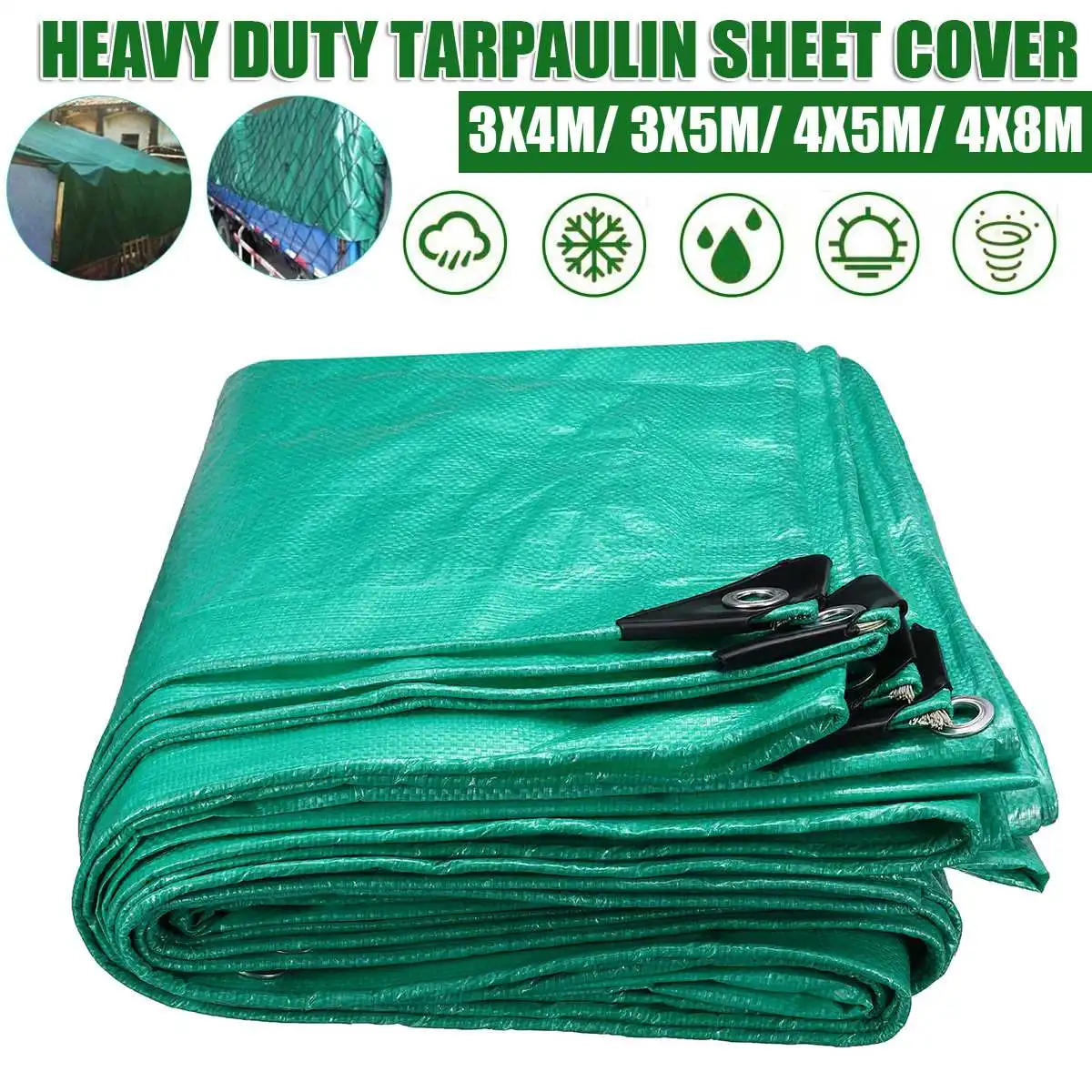 0.4mm PE Tarpaulin Rainproof Cloth Outdoor Garden Plant Shed Boat Car Truck Canopys Waterproof Shading Sail Pet Dog House Cover