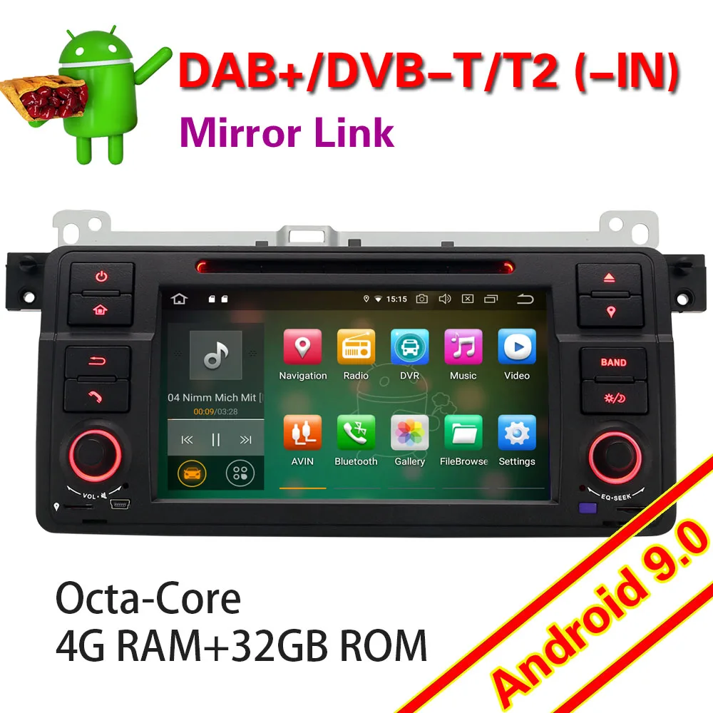 4862 7962 7 &quotAndroid 9 0 автомобильный стерео Мультимедийный Плеер для BMW E46 M3 Rover 75 DAB + TPMS 4G
