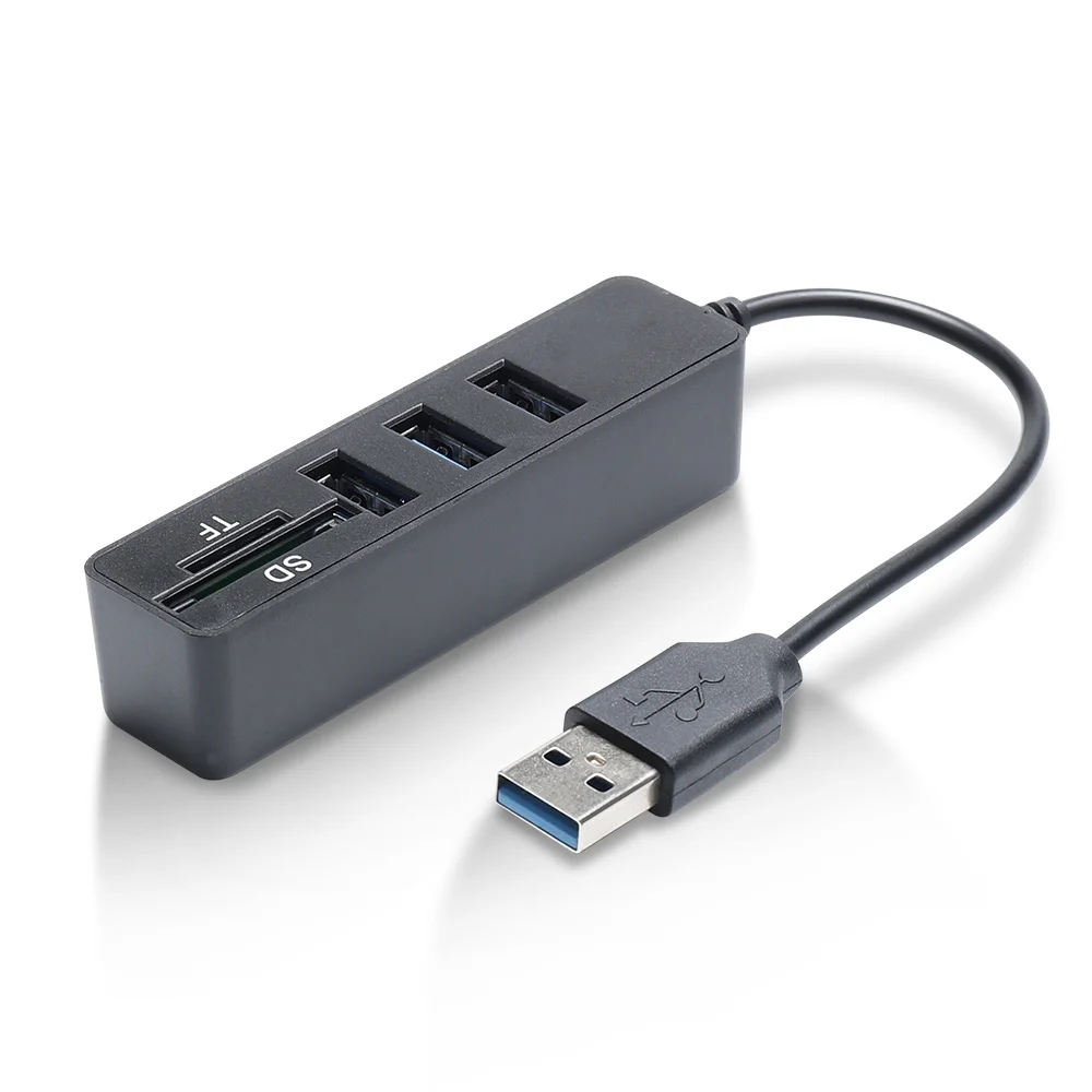 PCER usb хаб 2 0 мульти USB Высокоскоростной разветвитель 3Hab устройство для чтения карт