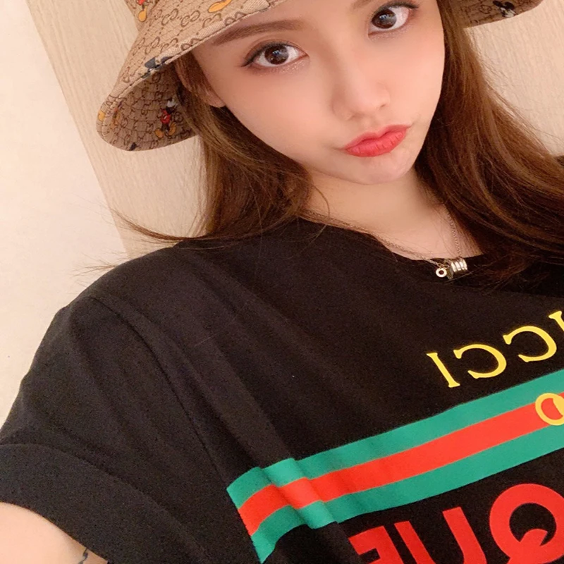 

New Summer Products Classic Trendy Brand Luxury Design Cartoon Printing Pattern Printed Logoletters Cotton T-shirtÂ 100069