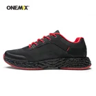 Мужские и женские кроссовки Onemix, черные сетчатые дышащие Дизайнерские кроссовки с воздушной подушкой для пробежек, уличные спортивные Прогулочные кроссовки