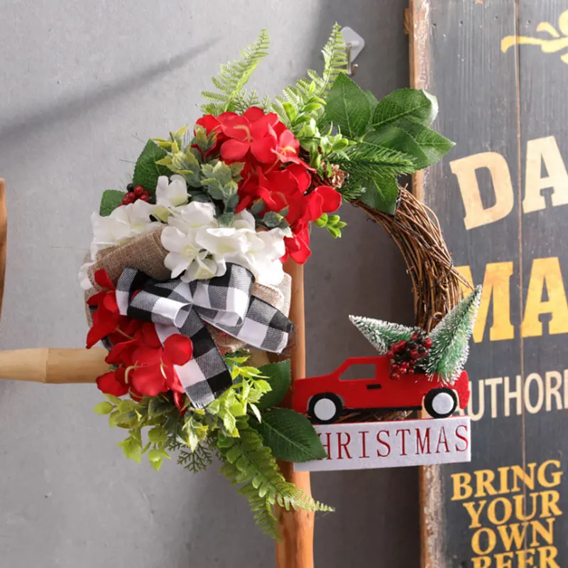 

Red Truck Christmas Wreath Christmas Red truck Holiday Pinecone Wreath Checkered Wreath Christmas Wreath DSD666