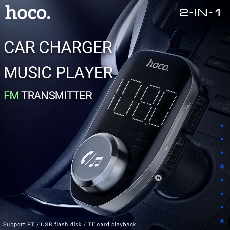 hoco автомобильное зарядное устройство беспроводной FM передатчик MP3 плеер дисплей