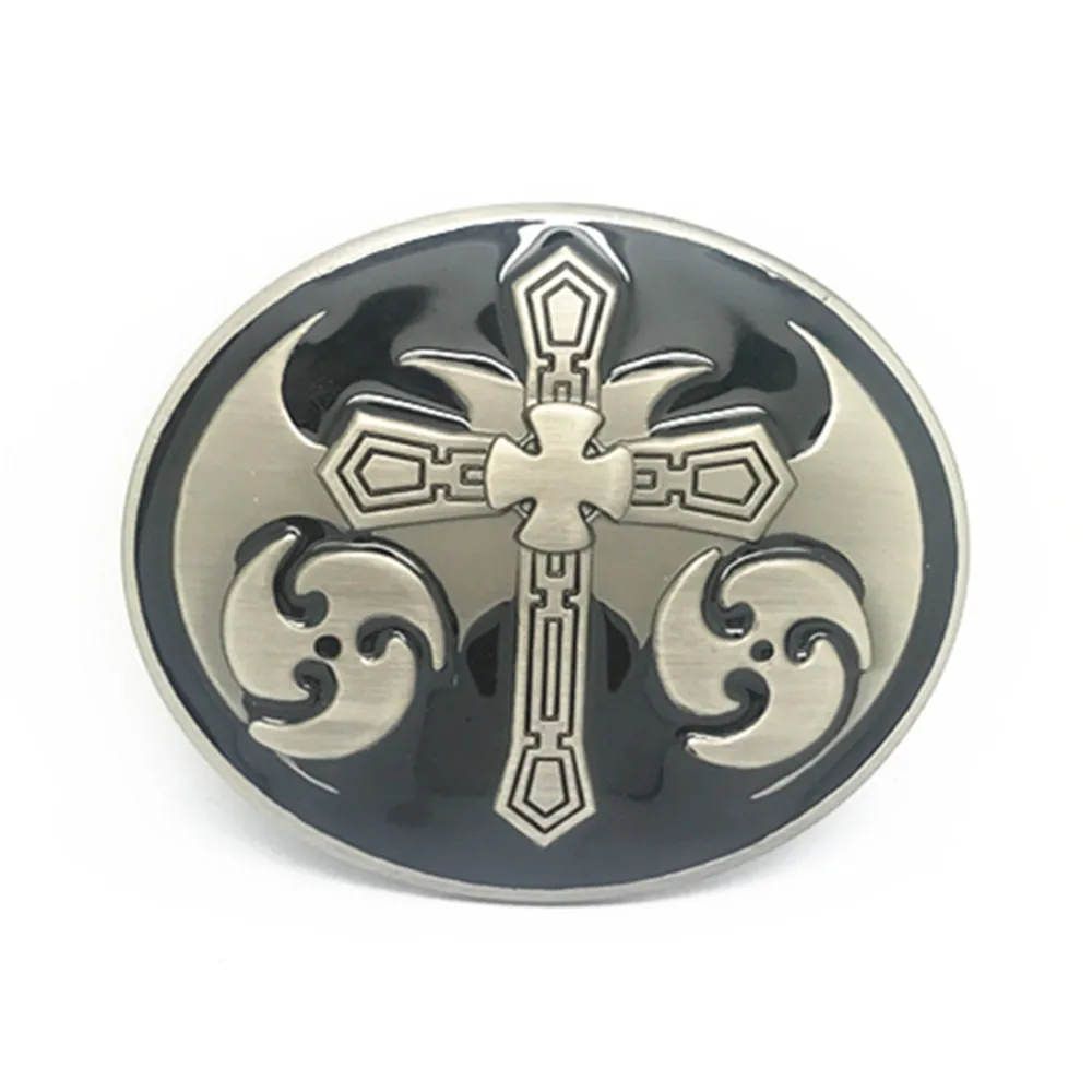 

Western cowboy zinc alloy cross unisex belt buckle birthday gift