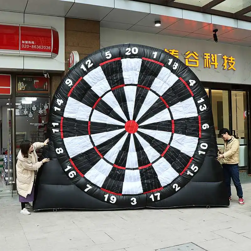 

4 Meter Huge High Inflatable Dart Board Soccer Game Inflatable Football Dart Board With 220V Air Blower Outdoor Sports Toys