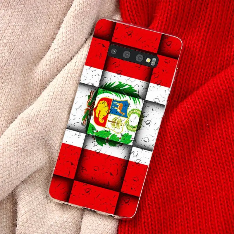 

Peru Flag Coat Of Arms Phone Case Transparent for Samsung A71 S9 10 20 HUAWEI p30 40 honor 10i 8x xiaomi note 8 Pro 10t 11