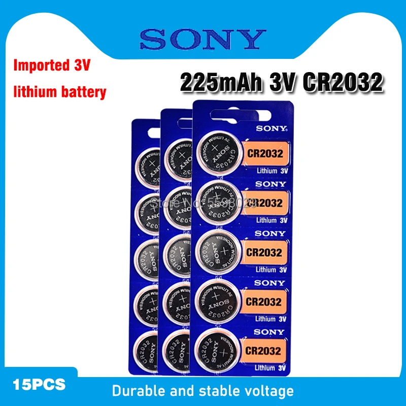 Оригинальный кнопочный аккумулятор SONY CR2032 3 в литиевые батареи CR 2032 для часов