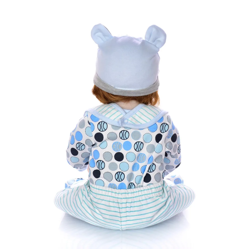 Кукла для новорожденных 22 дюйма полностью силиконовая Реалистичная детей |