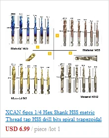 XCAN 20/31/40 шт наёмите и набора пресс-форм, винтовой резьбой кран гаечный ключ под давлением сплав Сталь ручной метчики винторезы дрель