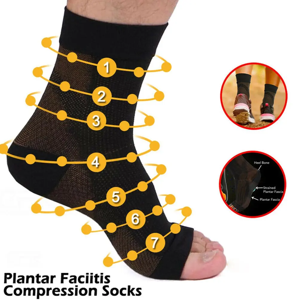 Подошвенный фасциит для ног поддержка свода стопы Компрессионные носки бандаж