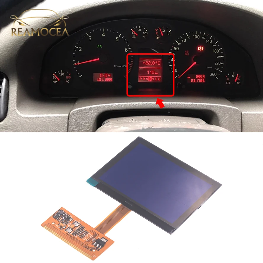Reamocea 8N2920930G Подходит для Audi A3 A6 C5 TT 8N S6 4B Series ЖК приборная панель Ремонт Замена VDO