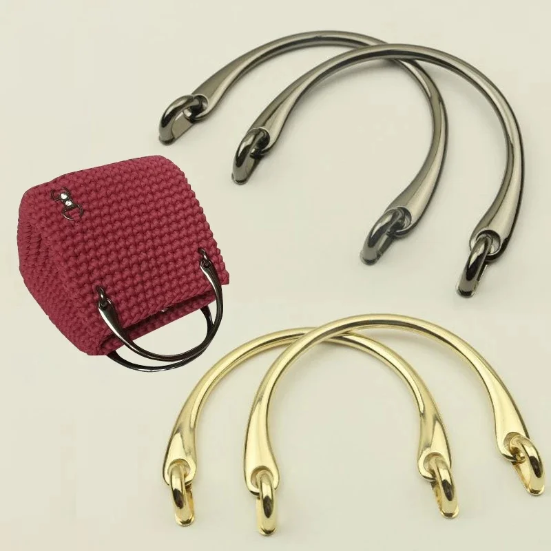 

Metal Bag Handles For Handbag Shoulder Bag Strap With Short Handle Bag Sewing Accessories For Alloy Handbags Purse Frame Parts