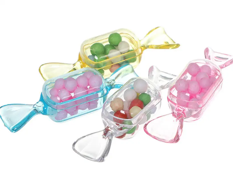 120 шт./лот 8*2 см прозрачная подарочная коробка в форме конфет украшение для