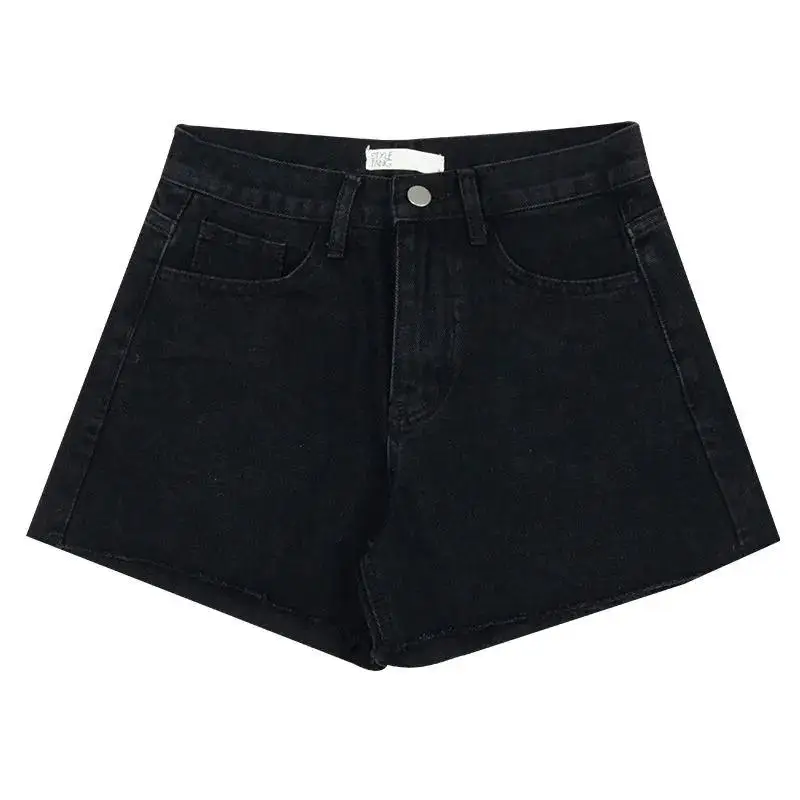 

DUOFAN Summer Woman Denim Shorts Black High Waist Sexy Jeans Shorts Female Vintage Embroidery Short Jeans Pants for Women