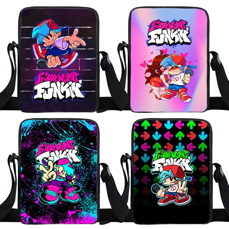

Children Friday Night Funkin Shoulder Bags Kids Cartoon Messenger Bags Students Anime Crossbody Bags Boys Girls School Satchel