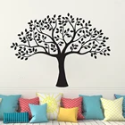 Виниловая наклейка на стену с изображением дерева жизни для спальни, украшение для дома с изображением птиц и корней, наклейка для йоги, студийный Декор HY783